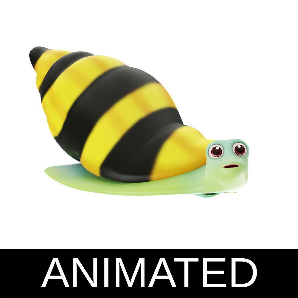 Assassin Snail Animated  Low-poly 3D model_1