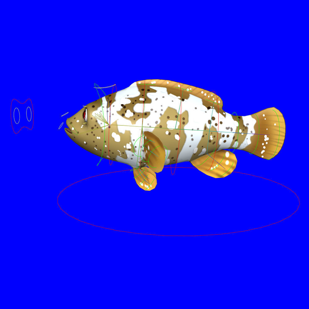 Malabar Grouper Animated Fish  Low-poly 3D model_6