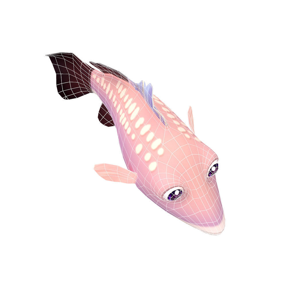 Barramundi Animated Fish  Low-poly 3D model_6