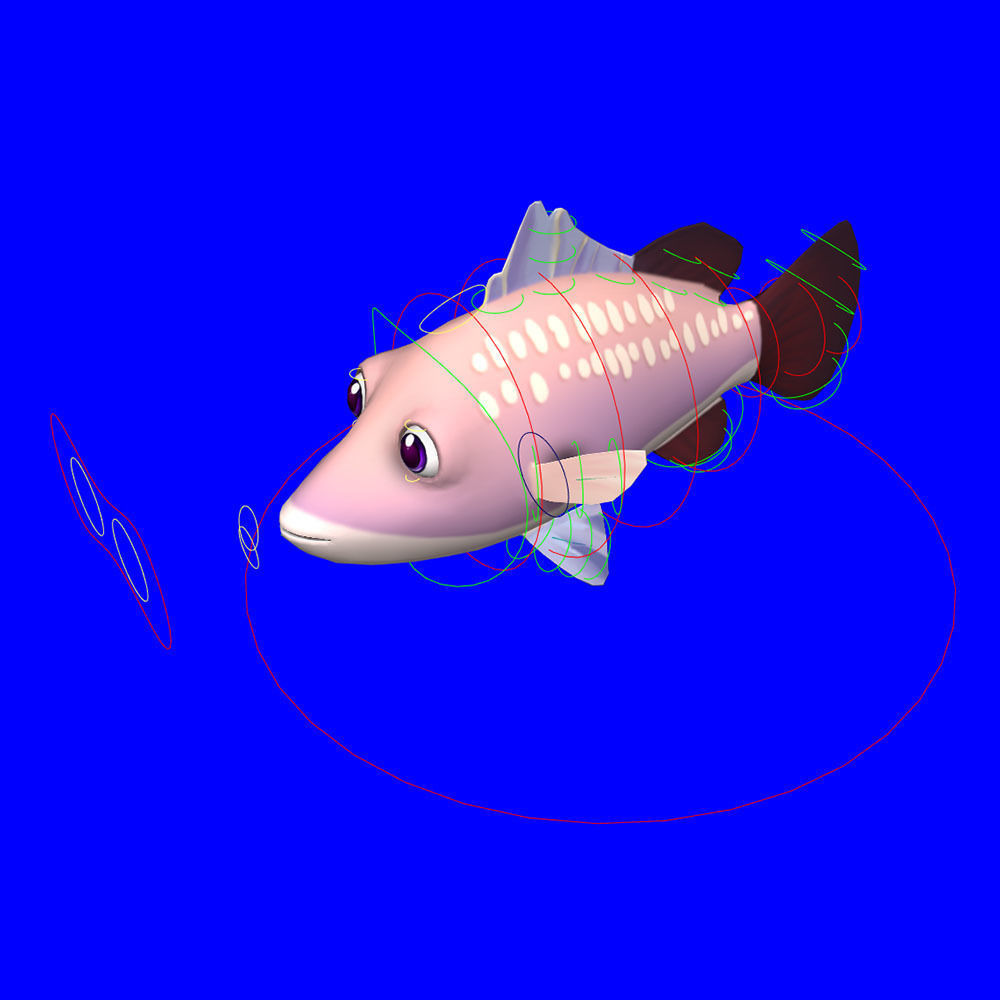 Barramundi Animated Fish  Low-poly 3D model_8