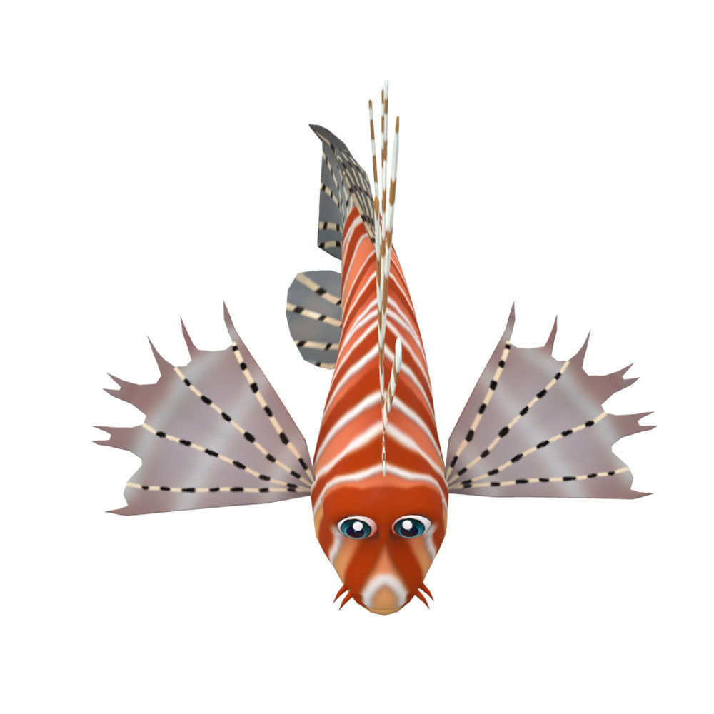 Lion Animated Fish Low-poly 3D model_1