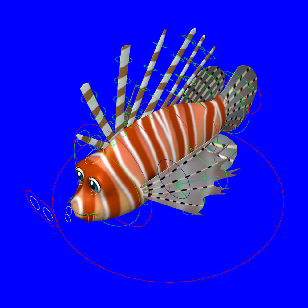 Lion Animated Fish Low-poly 3D model_8