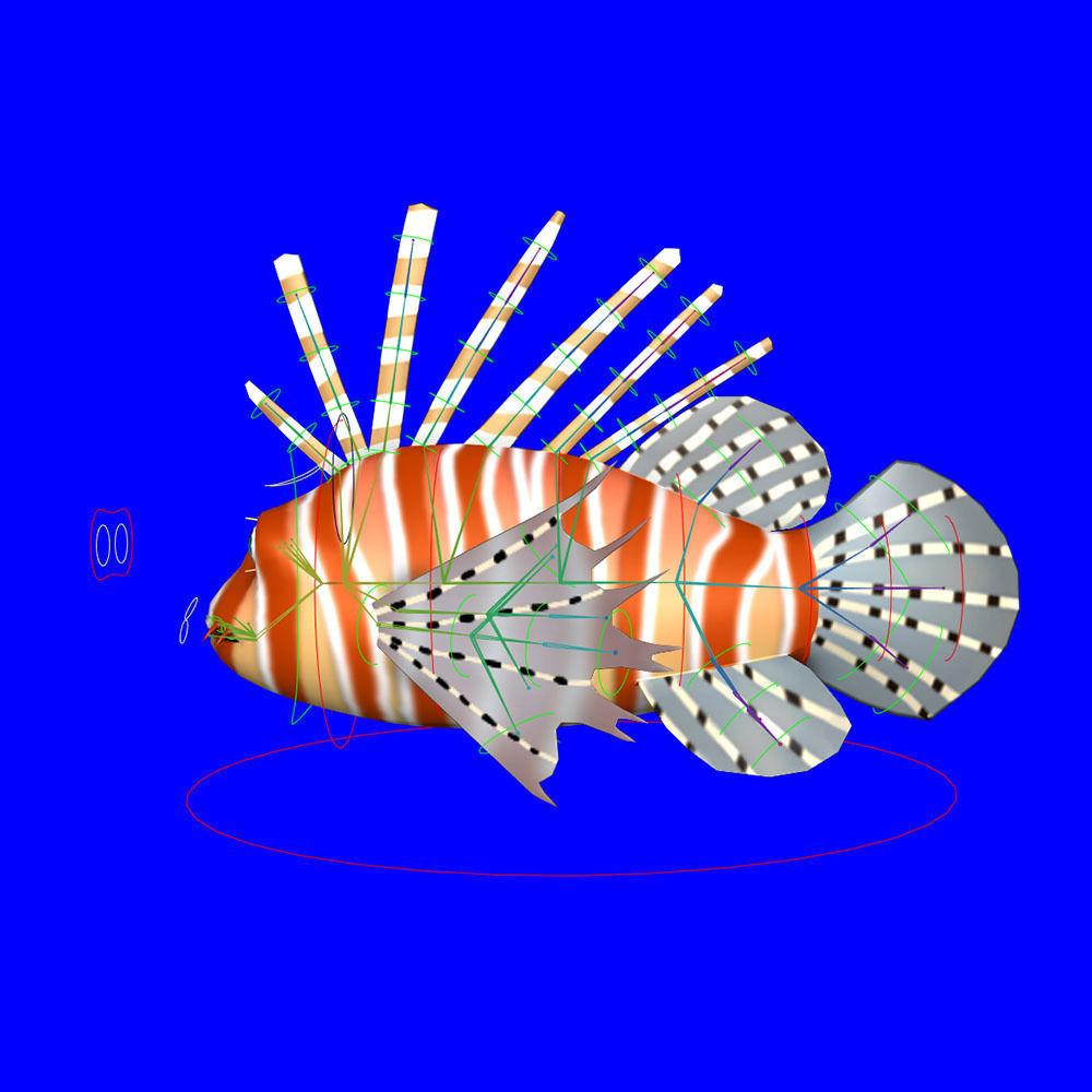 Lion Animated Fish Low-poly 3D model_7