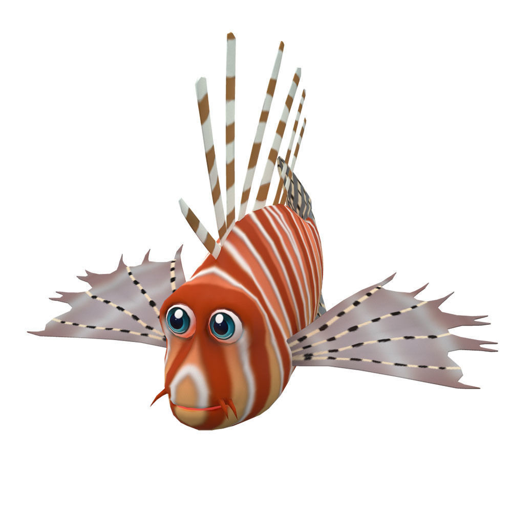Lion Animated Fish Low-poly 3D model_2