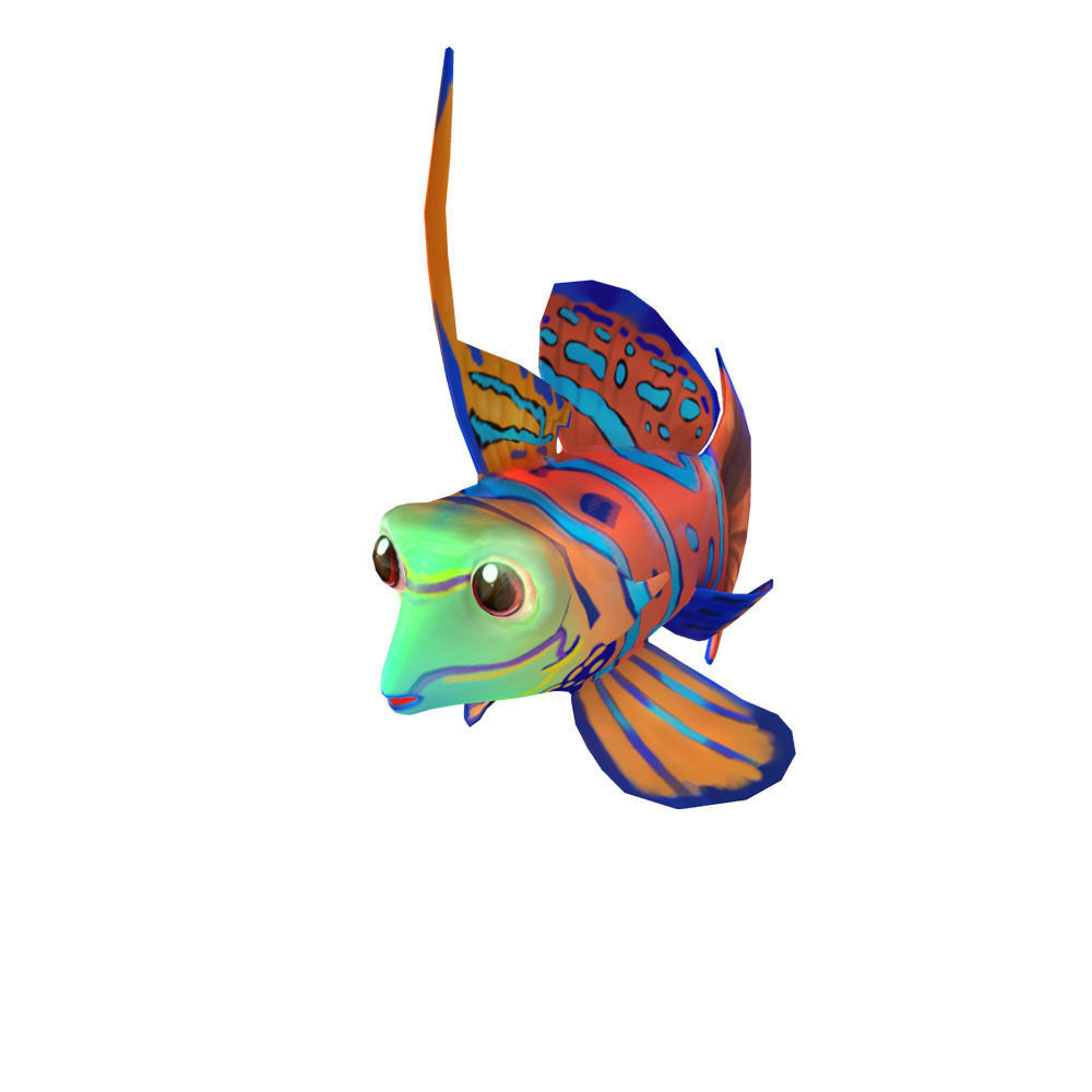 Dragonet Animated Fish  Low-poly 3D model_2