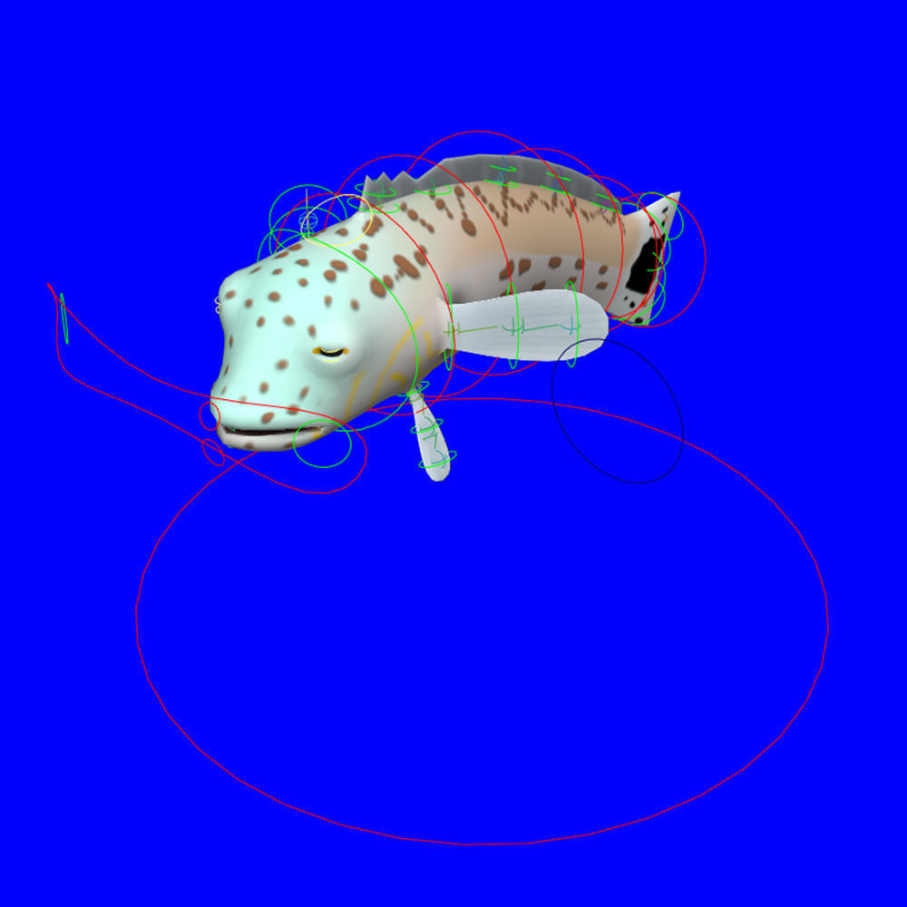 Speckled Sand Perch Animated Fish  Low-poly 3D model_6