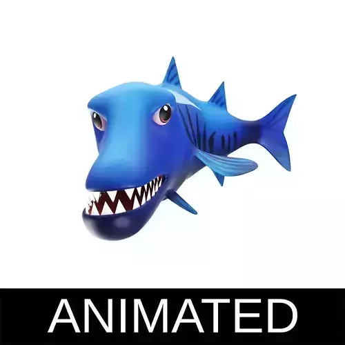 Giant Barracuda Animated Fish
