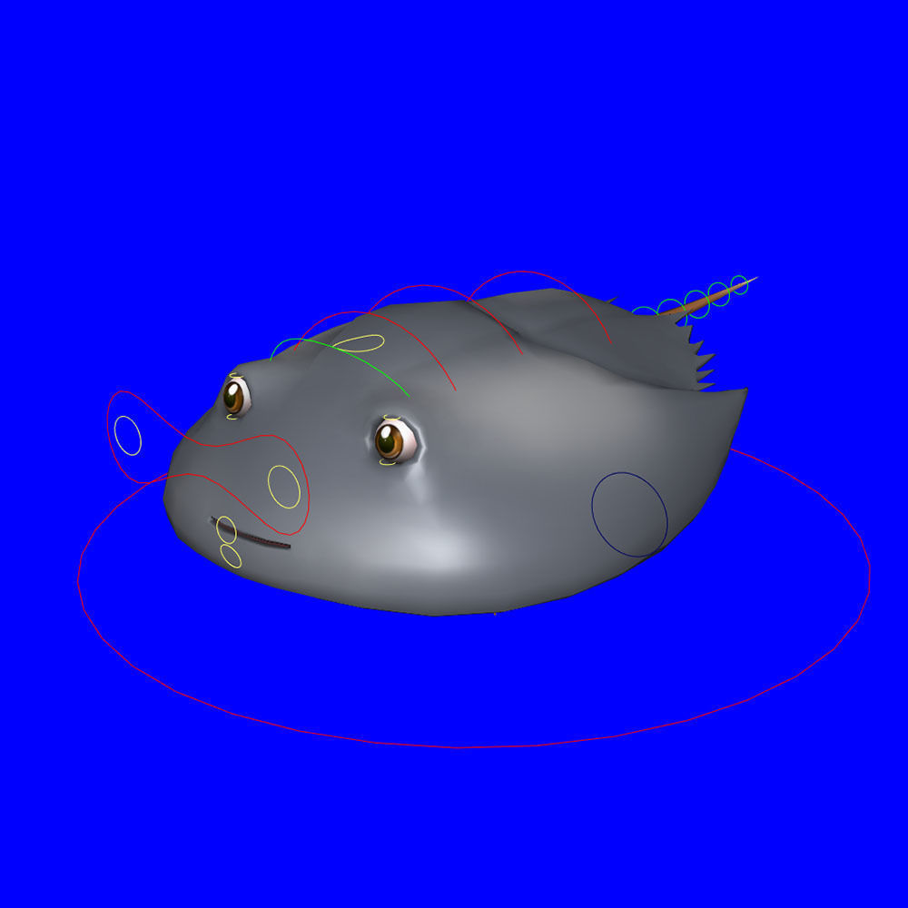 Horseshoe Crab Animated  Low-poly 3D model_8