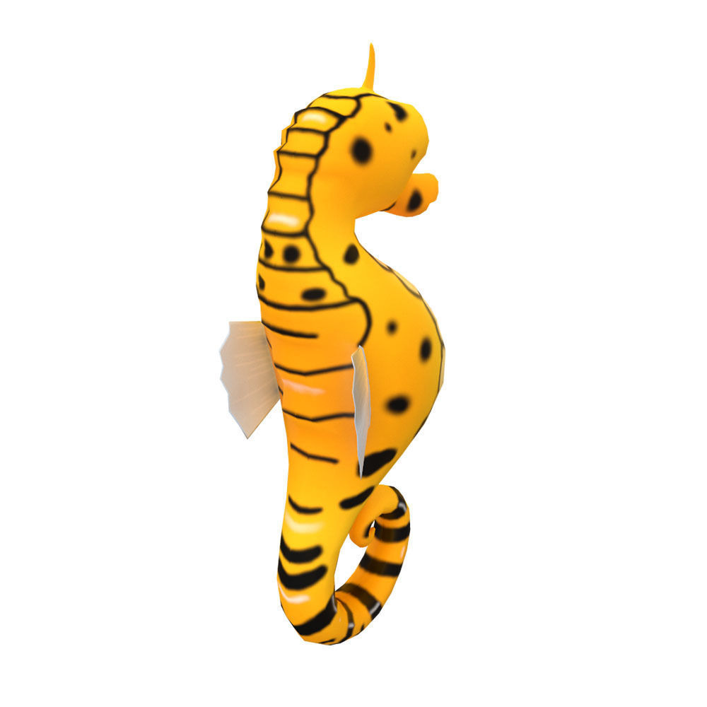 Big Bellied Animated Seahorse  Low-poly 3D model_6