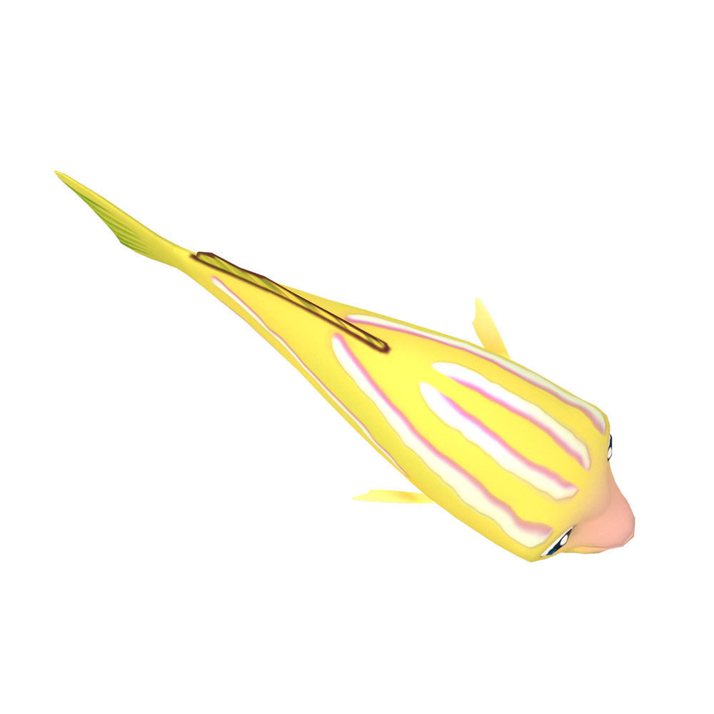 Bluestripe Snapper Animated Fish  Low-poly 3D model_3
