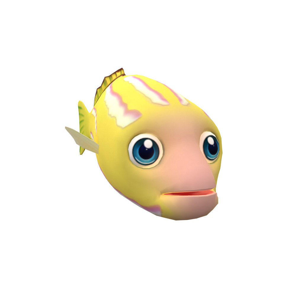 Bluestripe Snapper Animated Fish  Low-poly 3D model_1