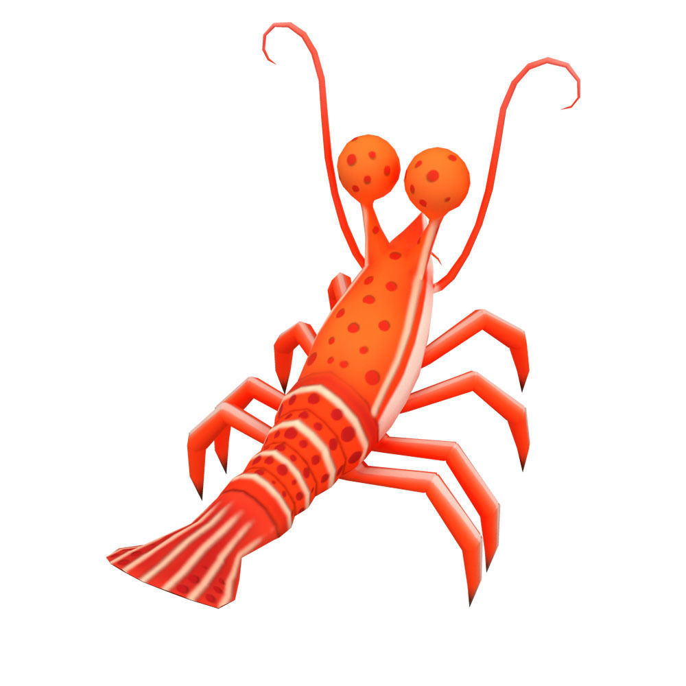 Camel Shrimp Animated  Low-poly 3D model_3