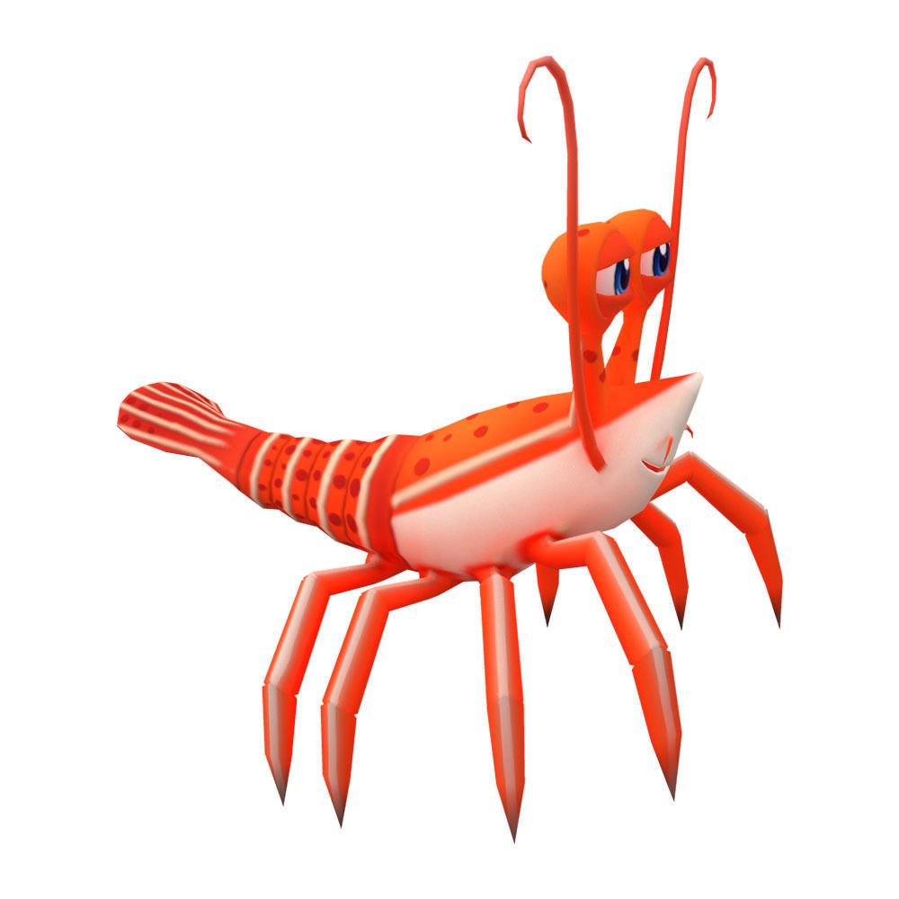 Camel Shrimp Animated  Low-poly 3D model_2