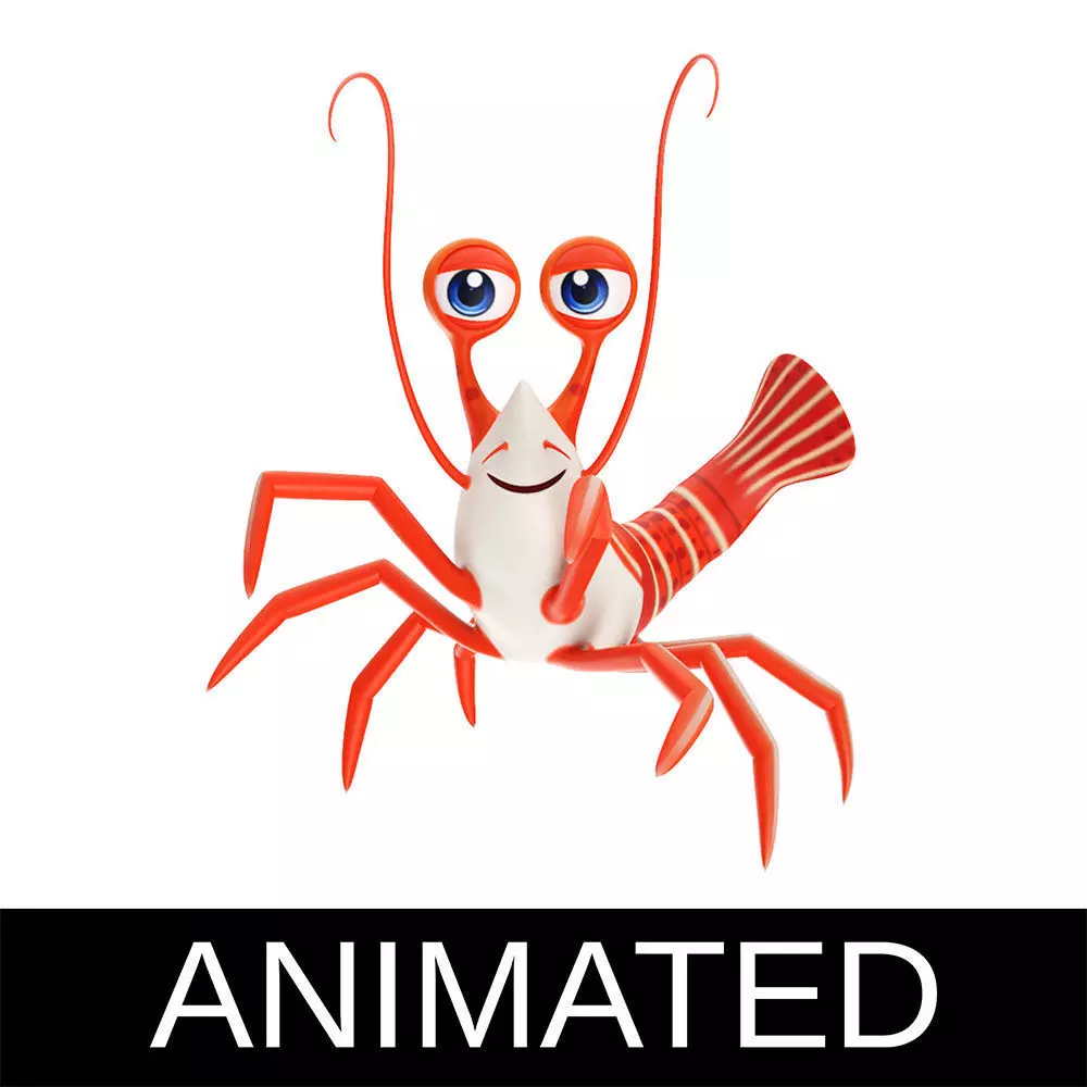 Camel Shrimp Animated  Low-poly 3D model_0