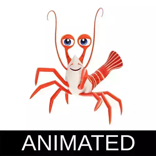 Camel Shrimp Animated  Low-poly 3D model