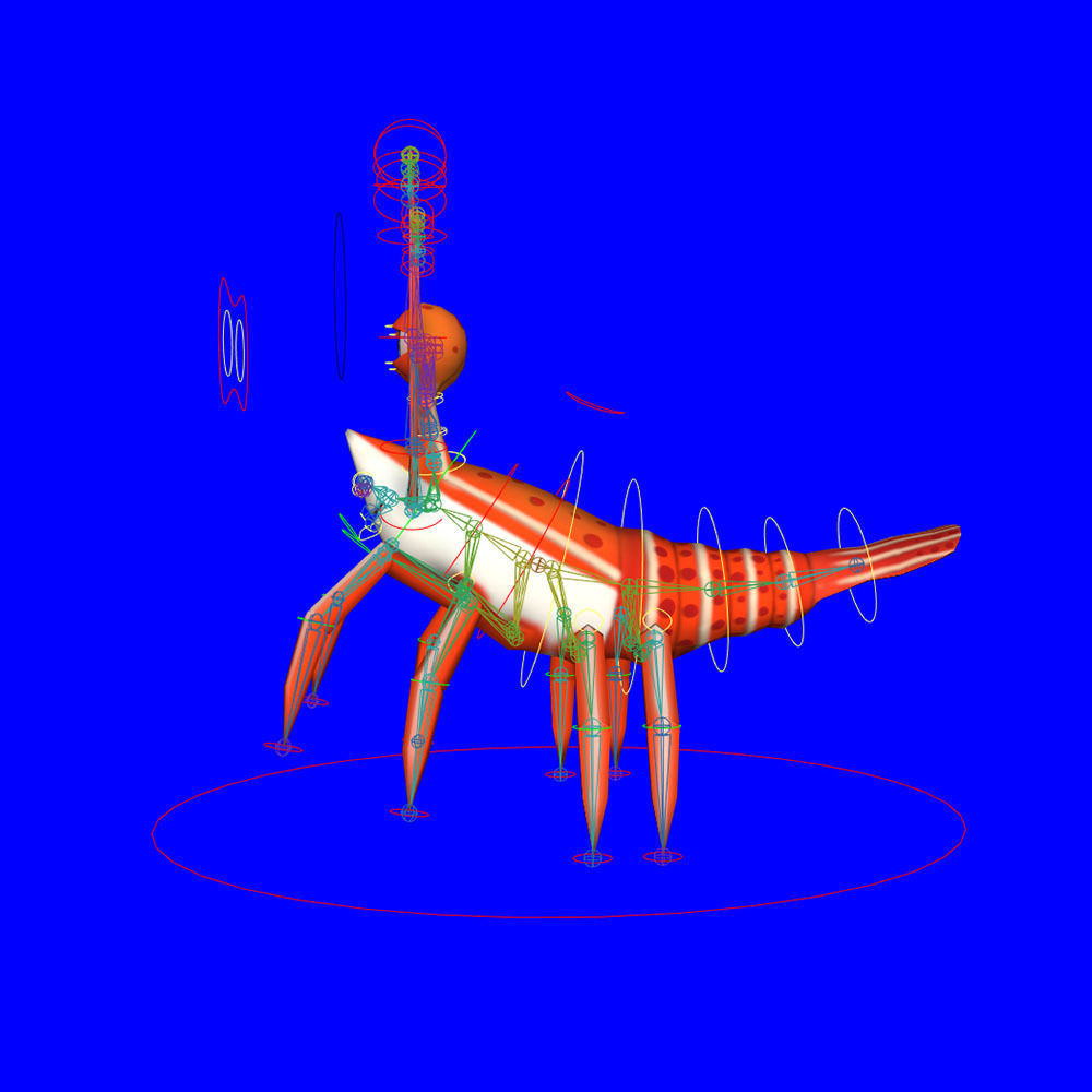 Camel Shrimp Animated  Low-poly 3D model_7