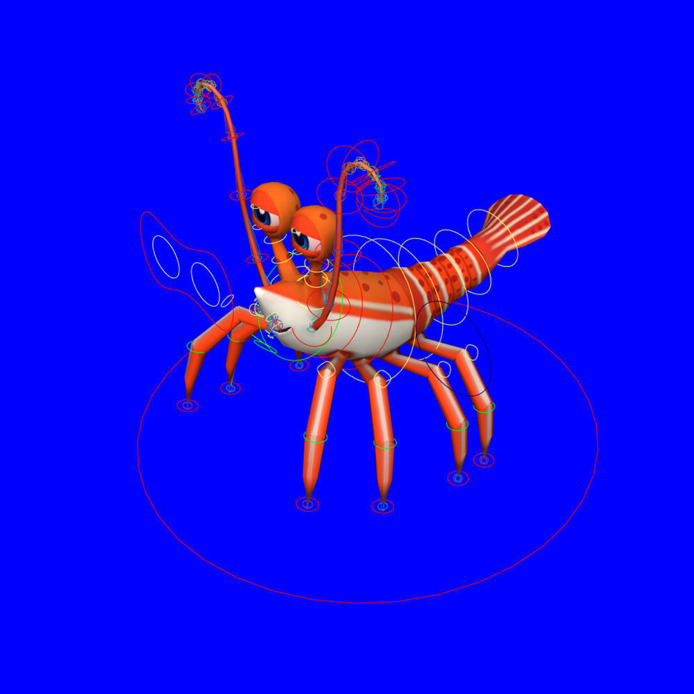 Camel Shrimp Animated  Low-poly 3D model_6