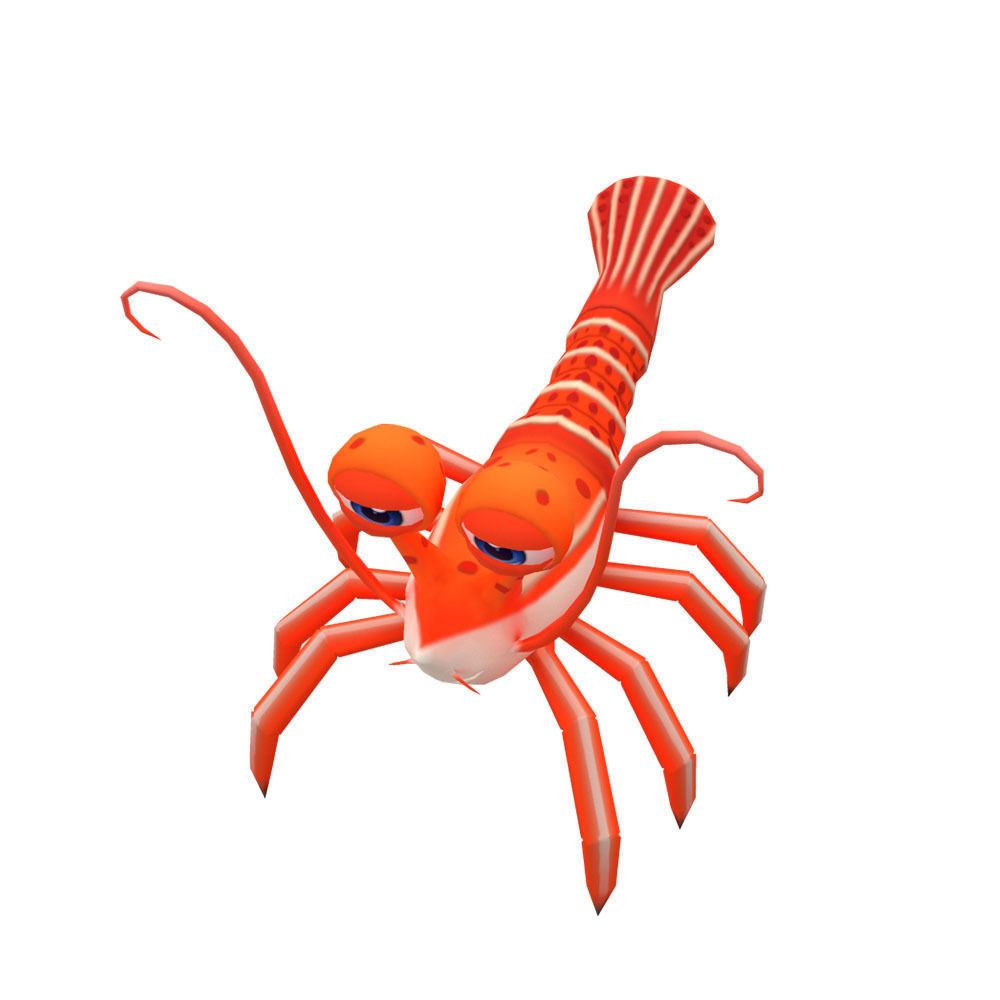 Camel Shrimp Animated  Low-poly 3D model_1