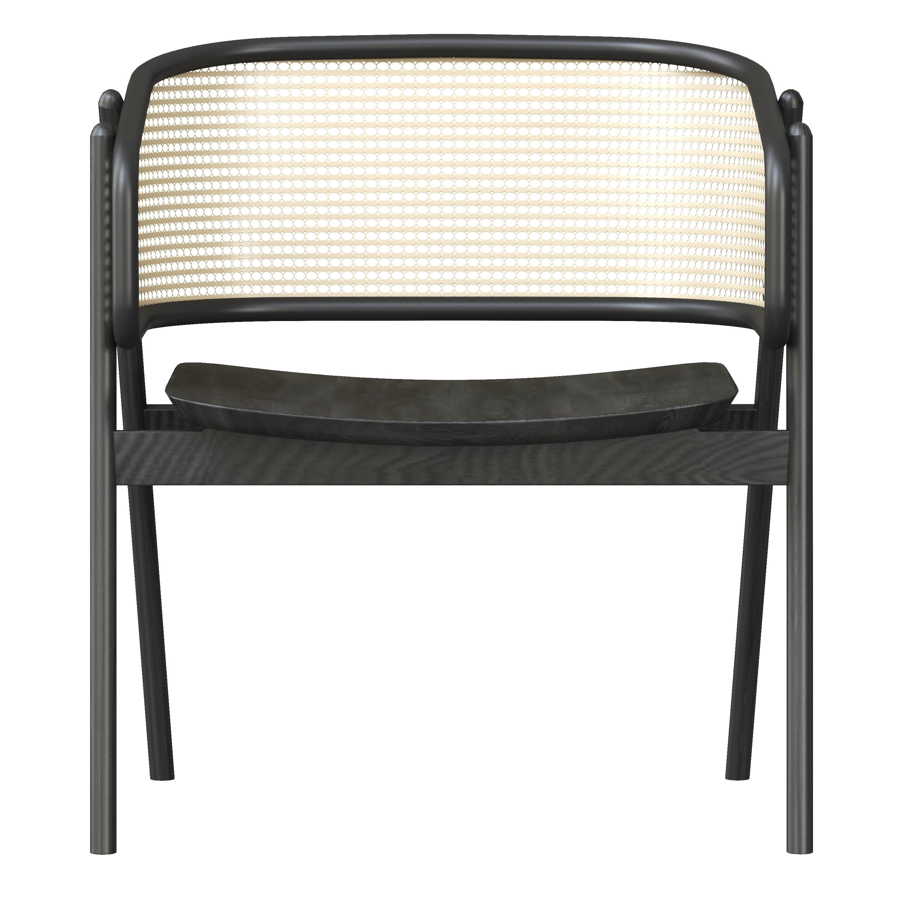 Cane Armchair 3D model_1