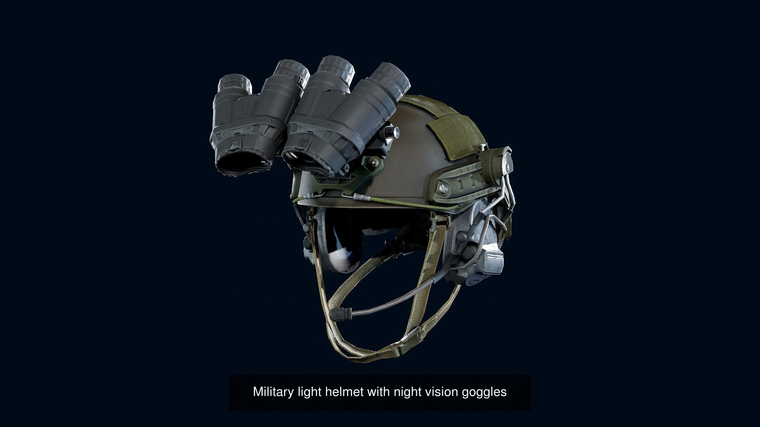 Military head equipment 3D Model Collection_9