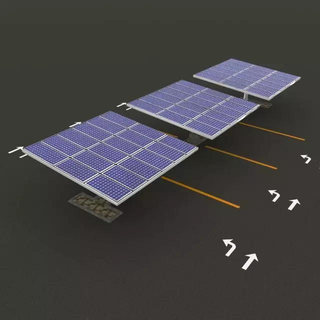 Solar canopy parking Free low-poly 3D model_0