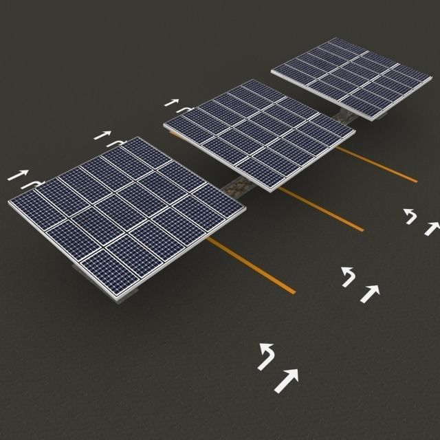 Solar canopy parking Free low-poly 3D model_2