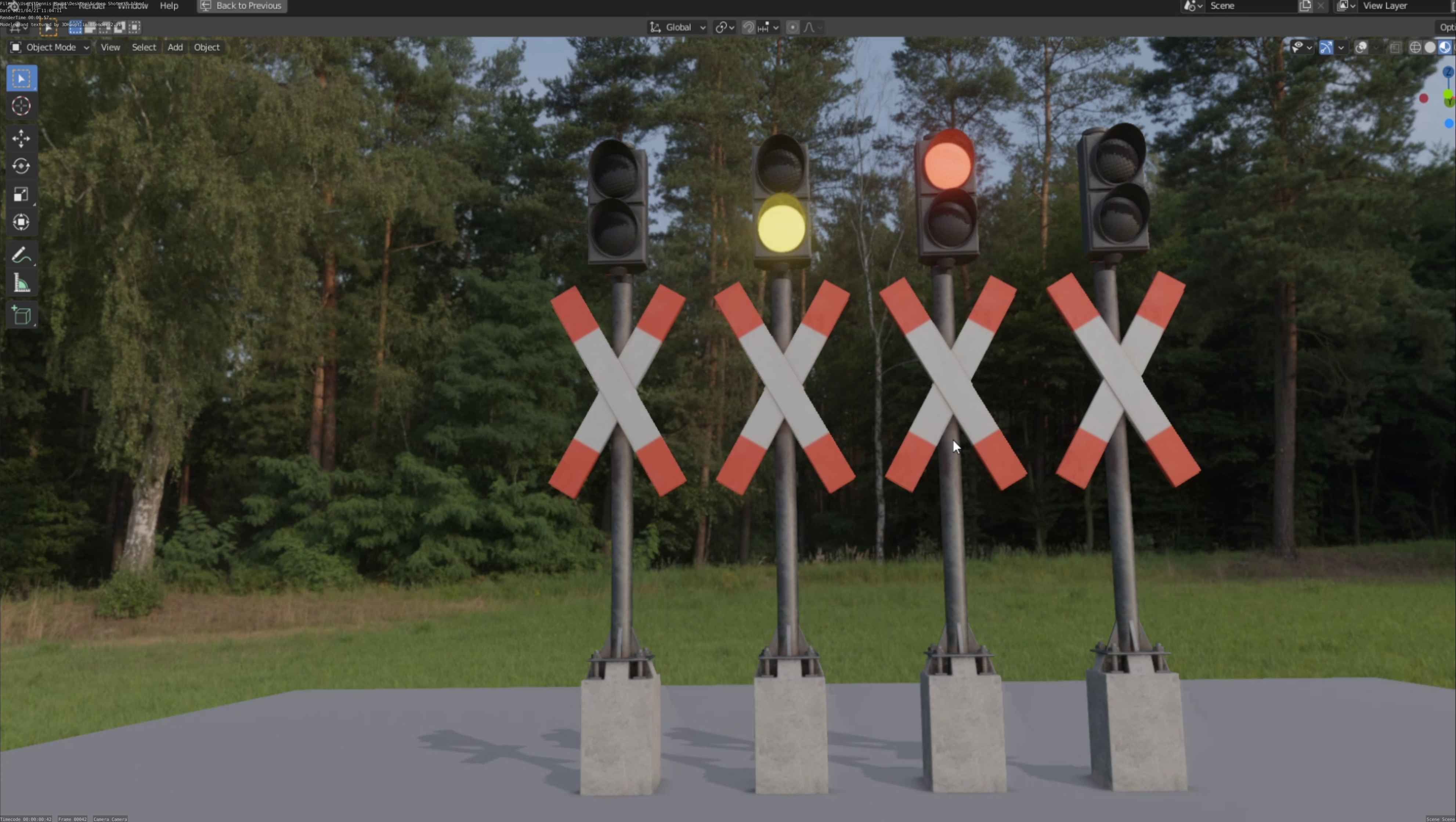 Low and High-Poly Andreaskreuz Version 1 2 and 3 3D Model Collection_82