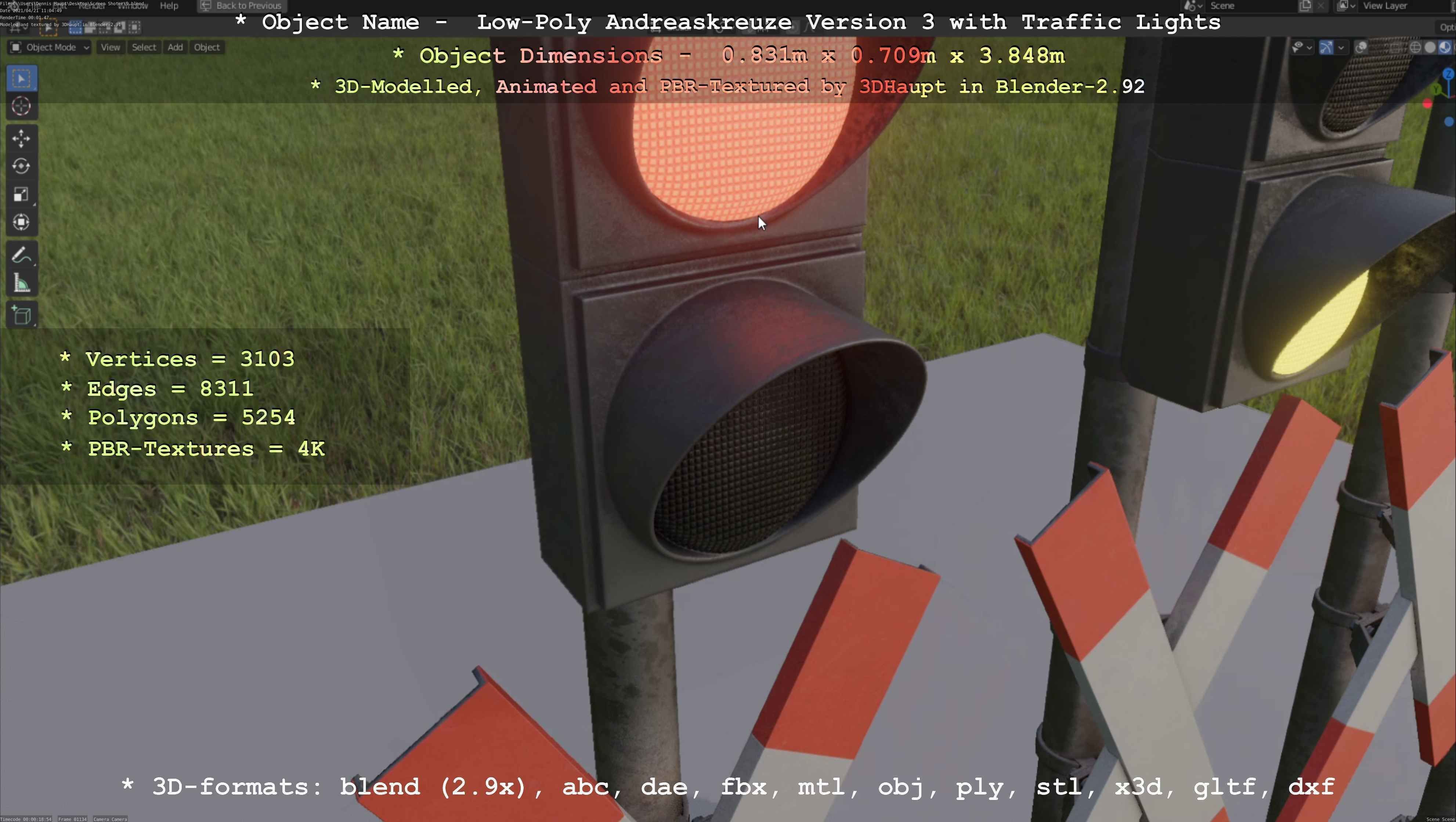 Low and High-Poly Andreaskreuz Version 1 2 and 3 3D Model Collection_90