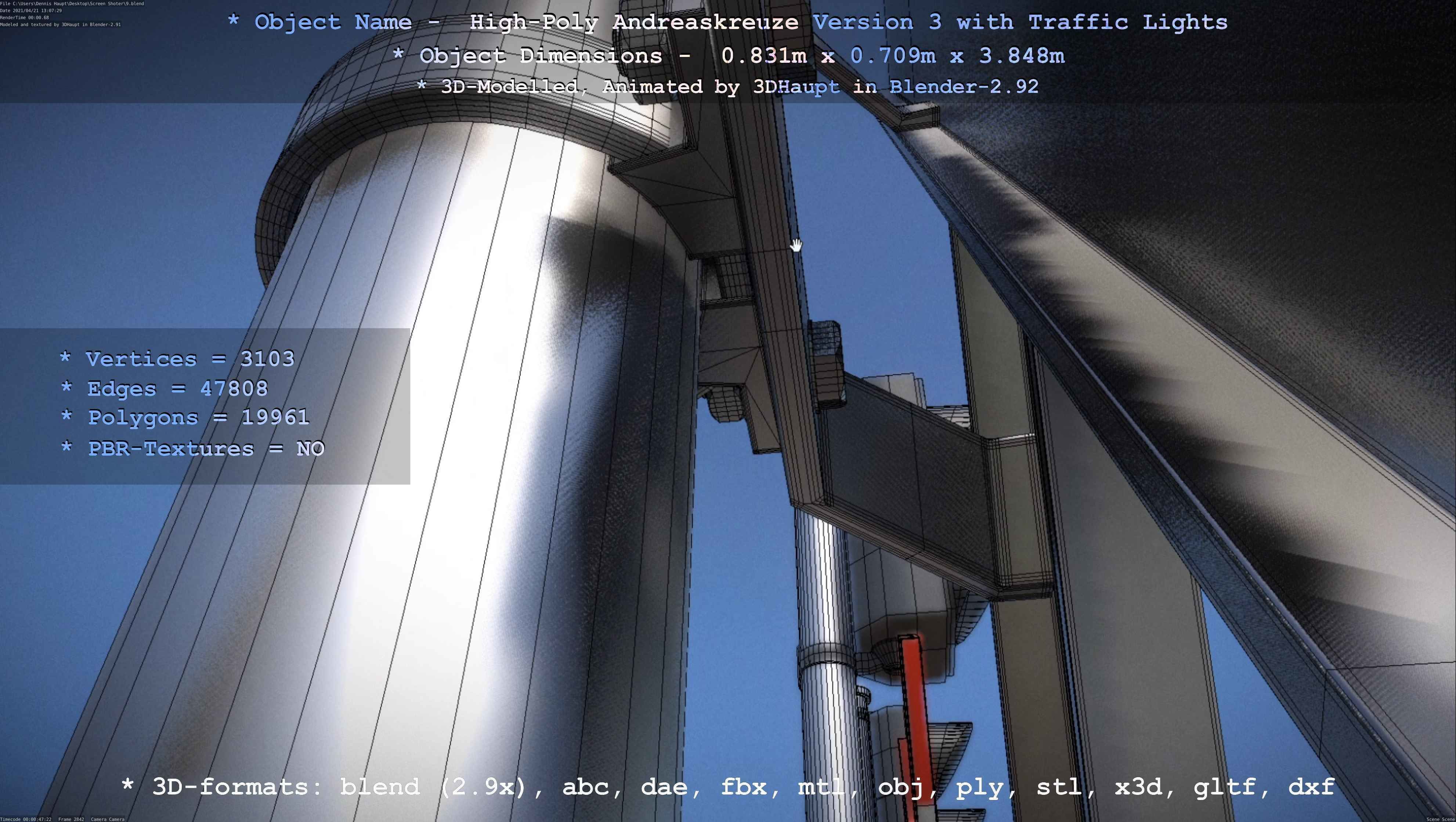 Low and High-Poly Andreaskreuz Version 1 2 and 3 3D Model Collection_116