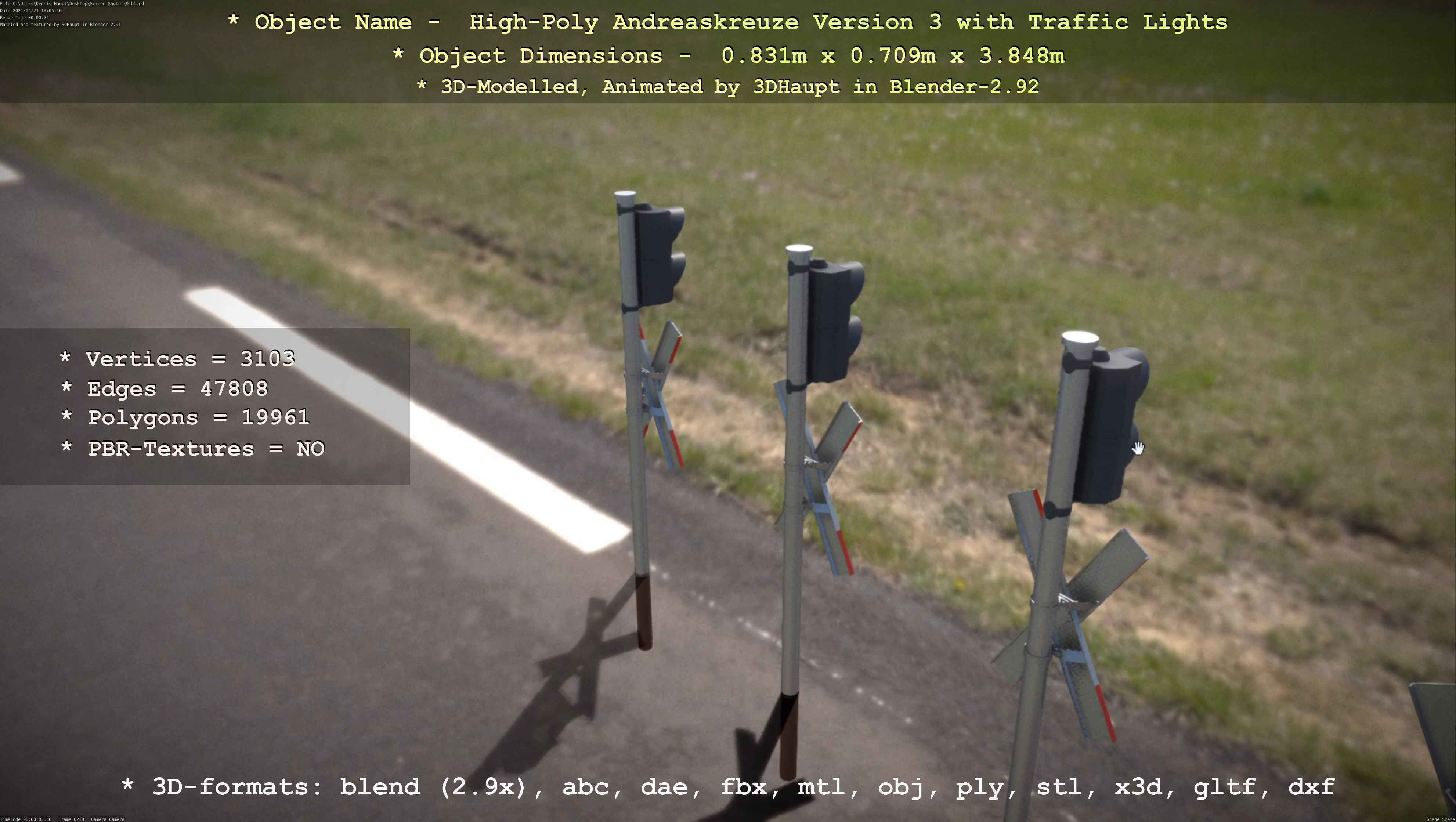 Low and High-Poly Andreaskreuz Version 1 2 and 3 3D Model Collection_106