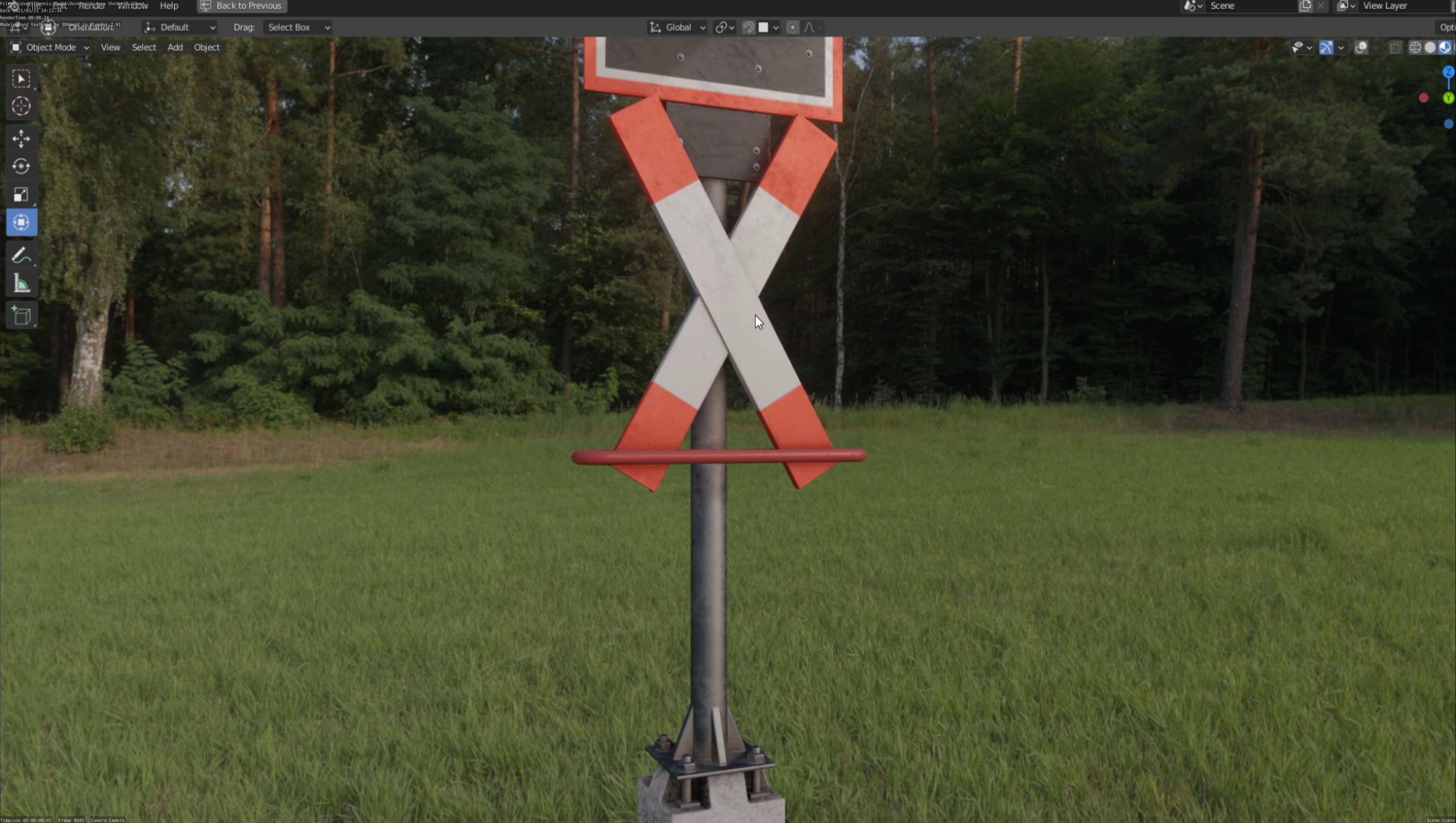 Low and High-Poly Andreaskreuz Version 1 2 and 3 3D Model Collection_64