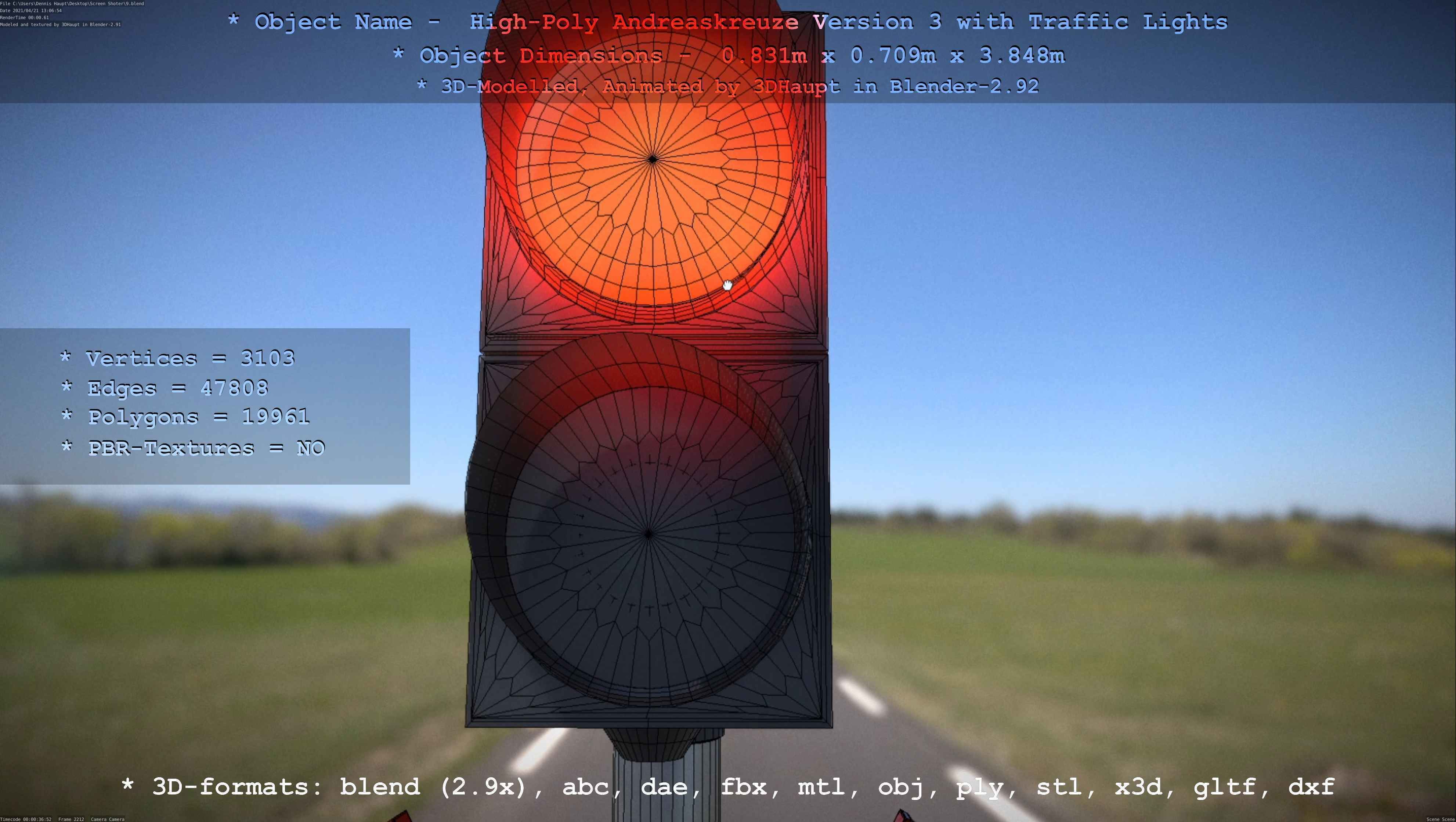 Low and High-Poly Andreaskreuz Version 1 2 and 3 3D Model Collection_114