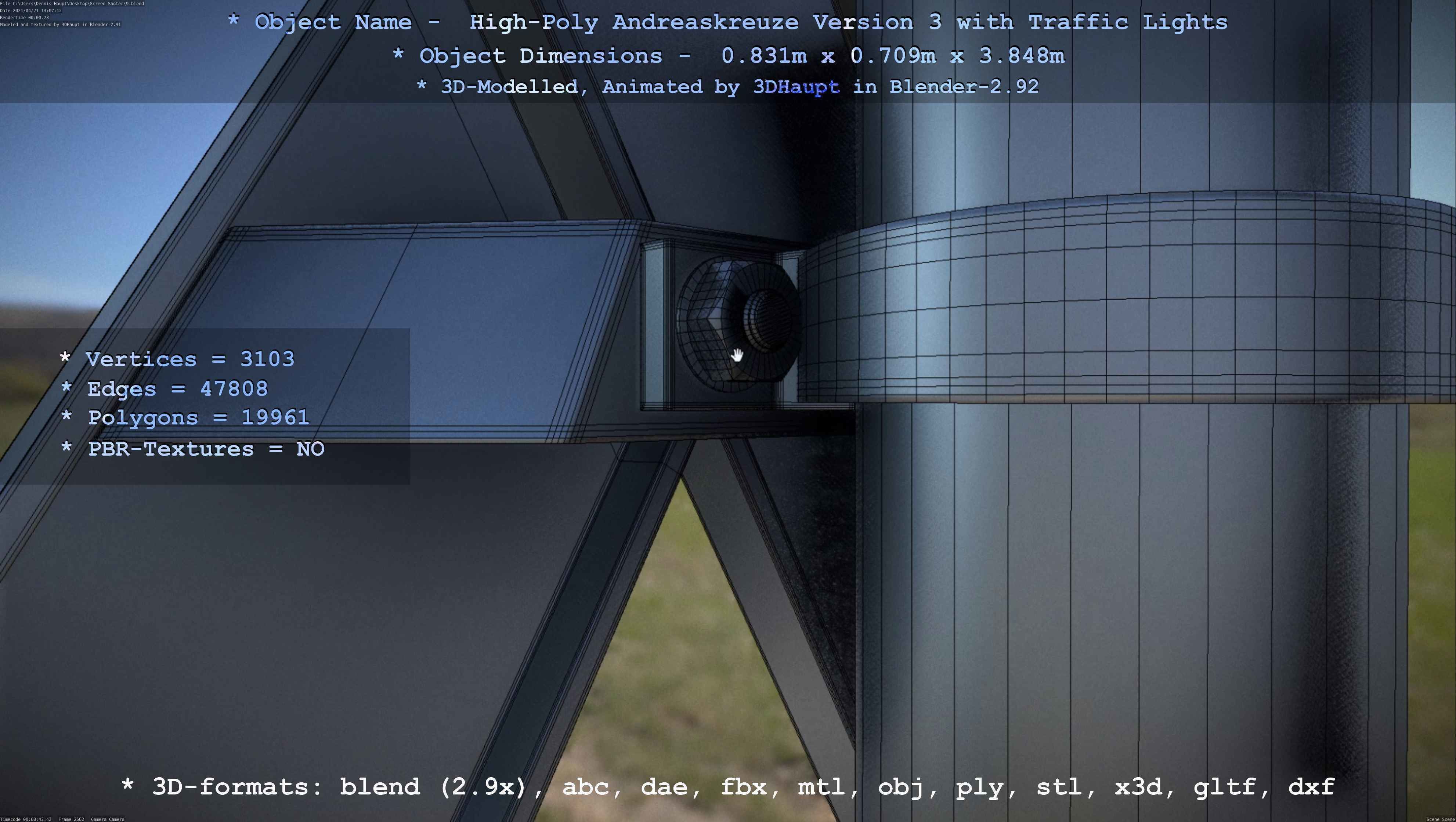 Low and High-Poly Andreaskreuz Version 1 2 and 3 3D Model Collection_108