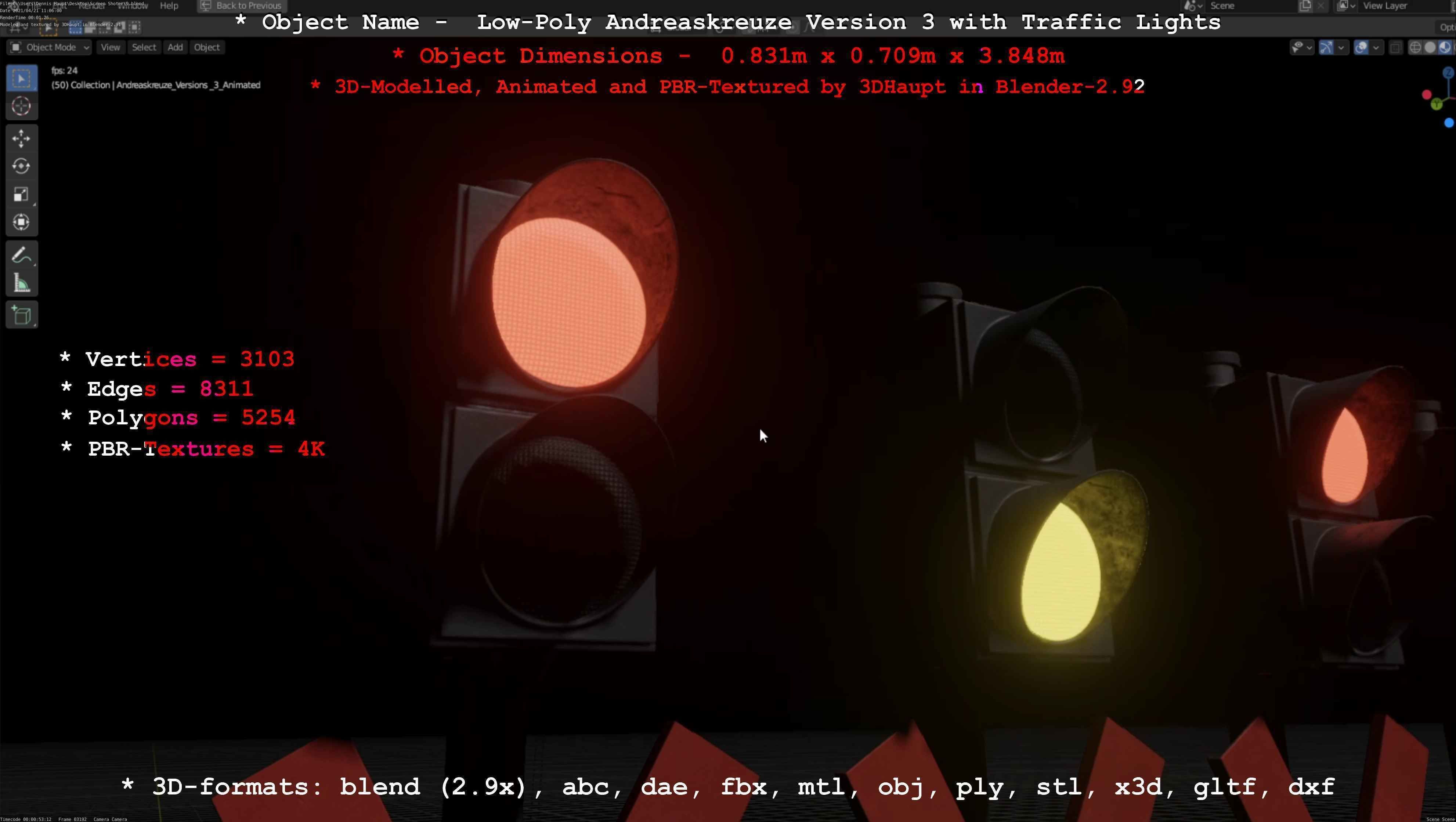 Low and High-Poly Andreaskreuz Version 1 2 and 3 3D Model Collection_78