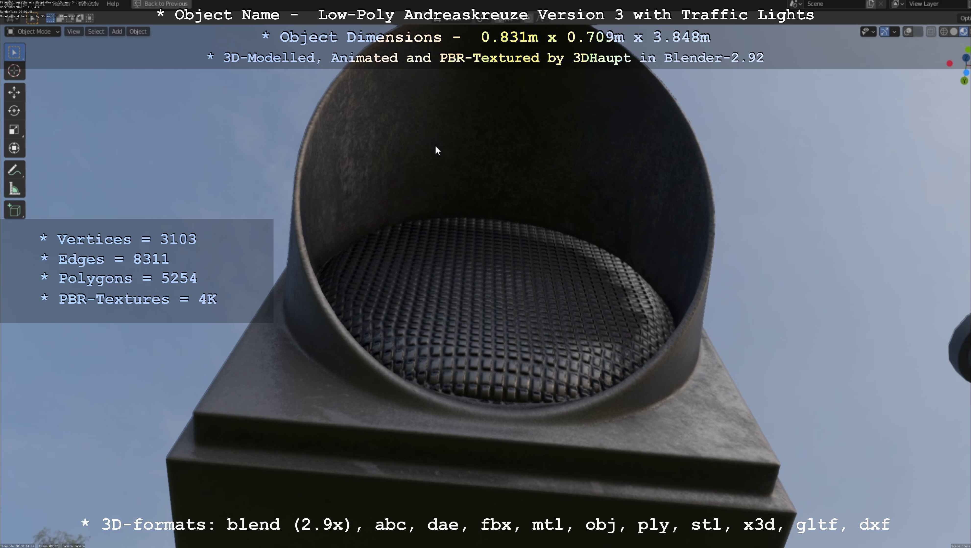 Low and High-Poly Andreaskreuz Version 1 2 and 3 3D Model Collection_77