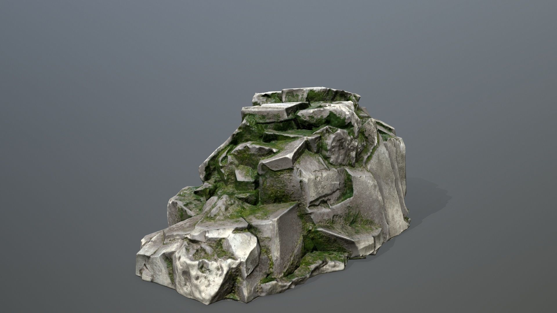 Rock Set Low-poly 3D model_6