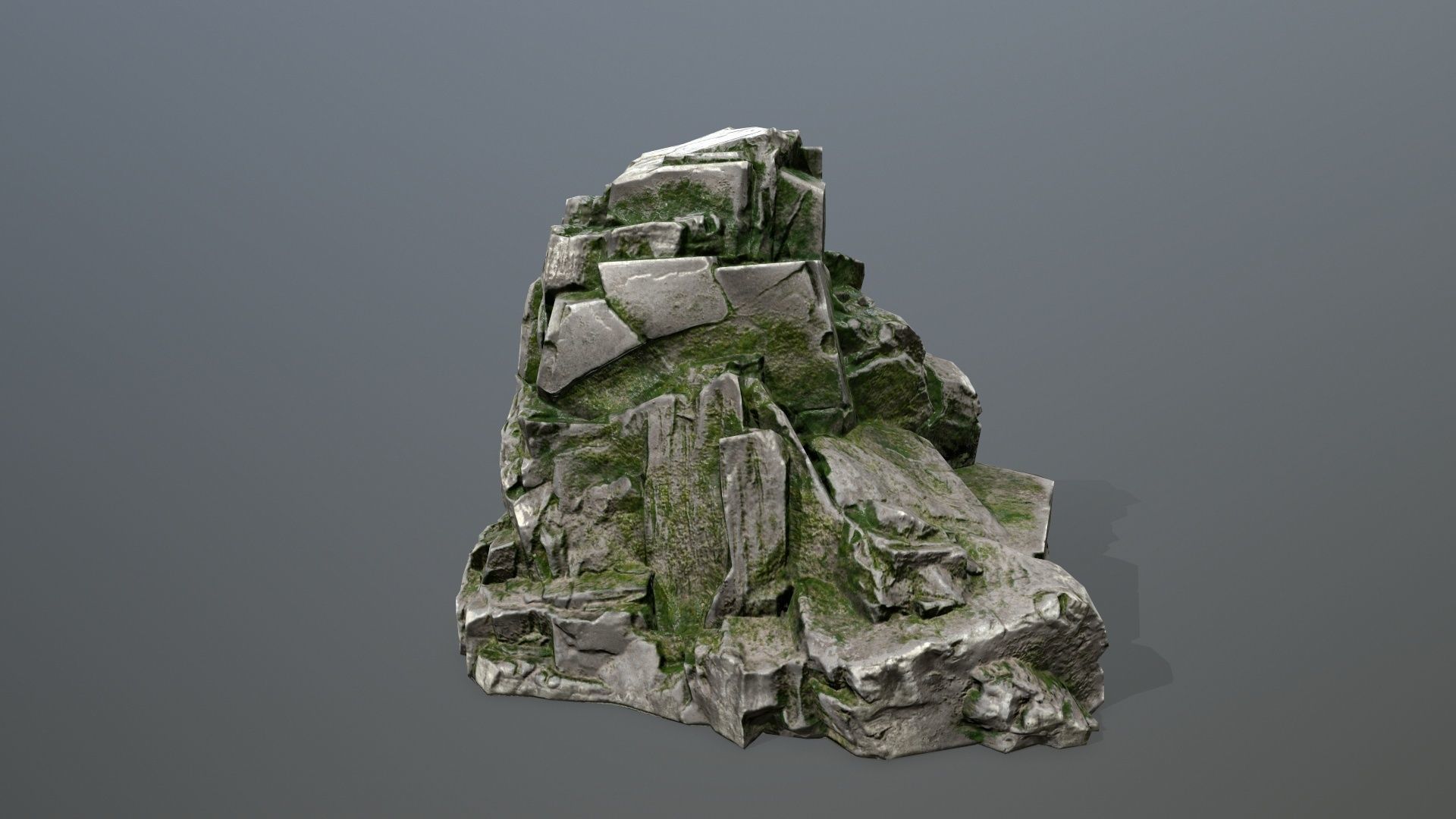 Rock Set Low-poly 3D model_4