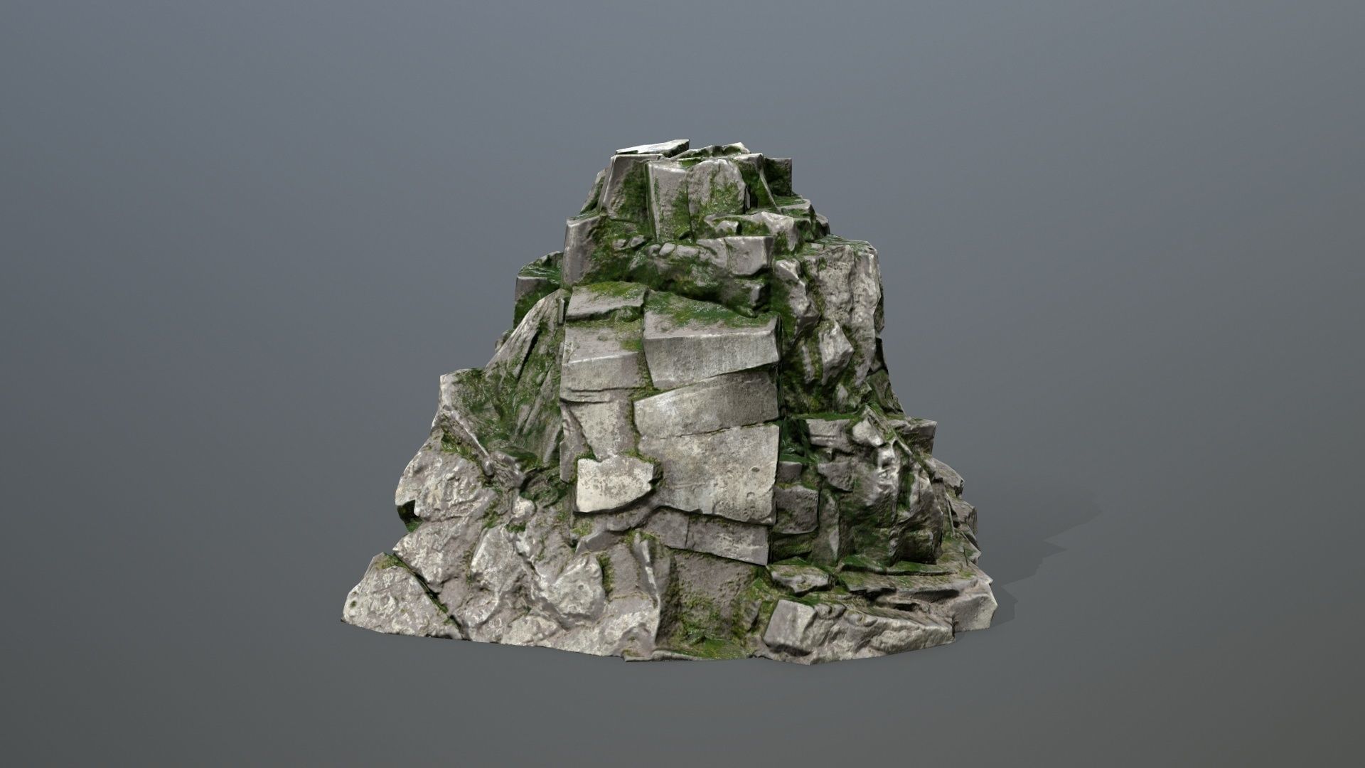 Rock Set Low-poly 3D model_10