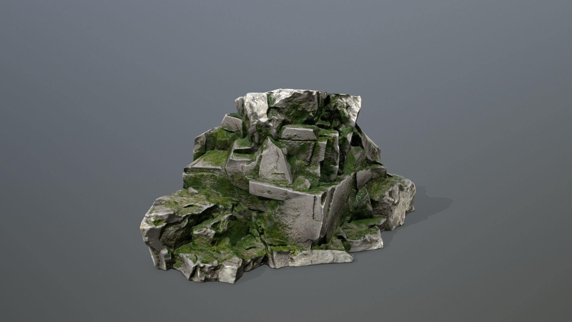 Rock Set Low-poly 3D model_8
