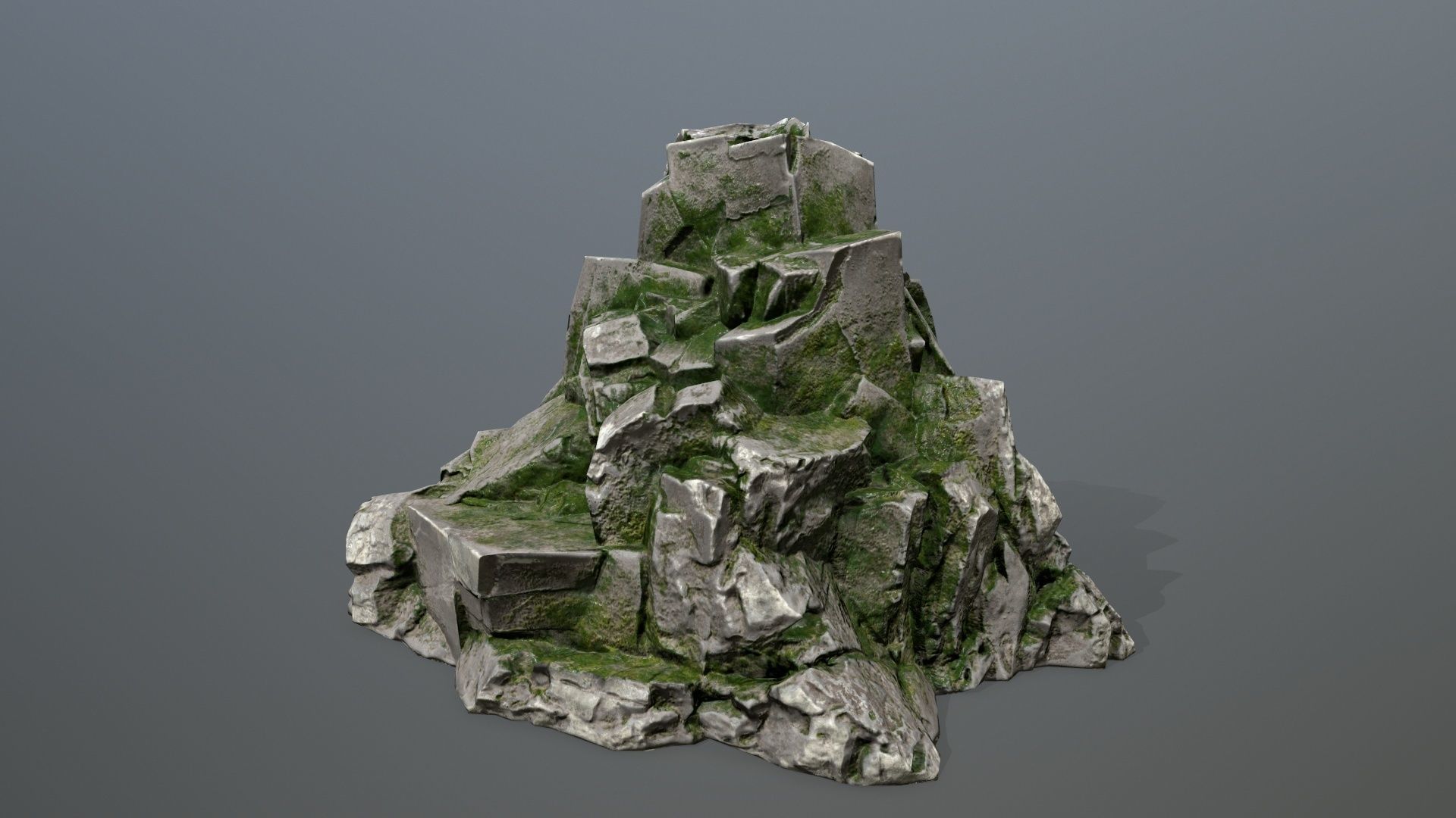 Rock Set Low-poly 3D model_3