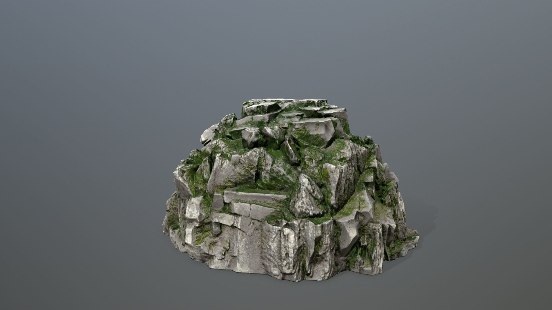 Rock Set Low-poly 3D model_12