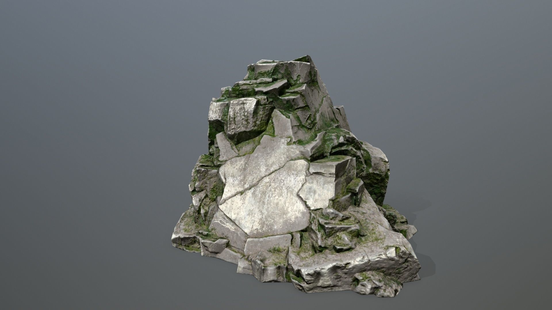Rock Set Low-poly 3D model_9