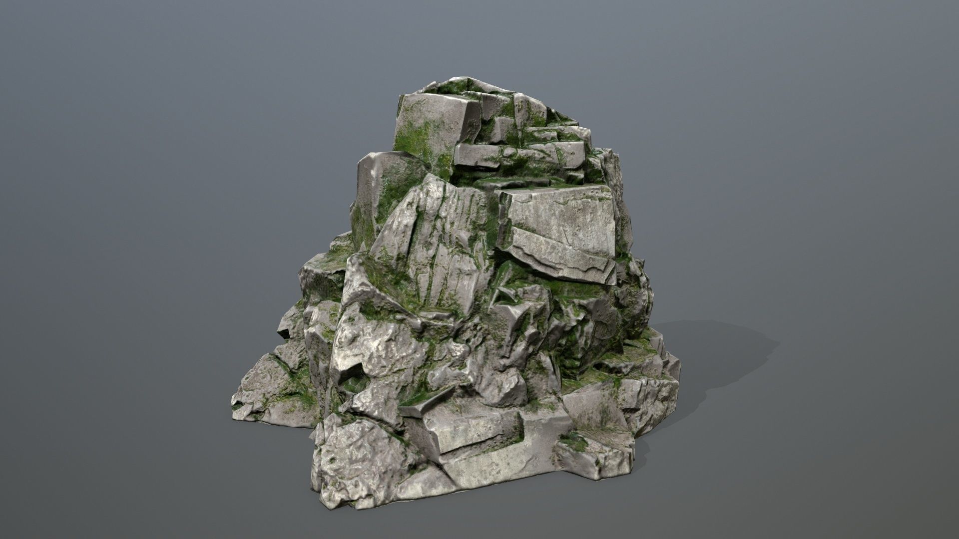 Rock Set Low-poly 3D model_2