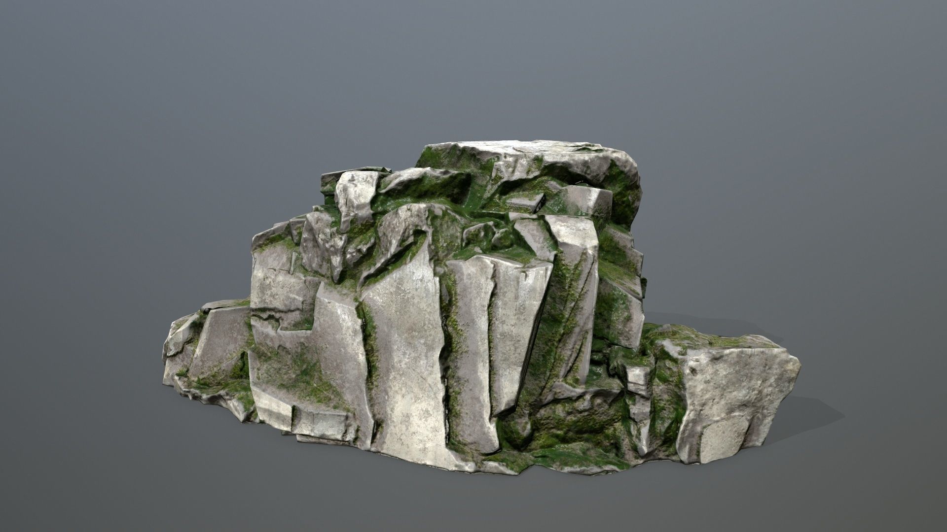 Rock Set Low-poly 3D model_5