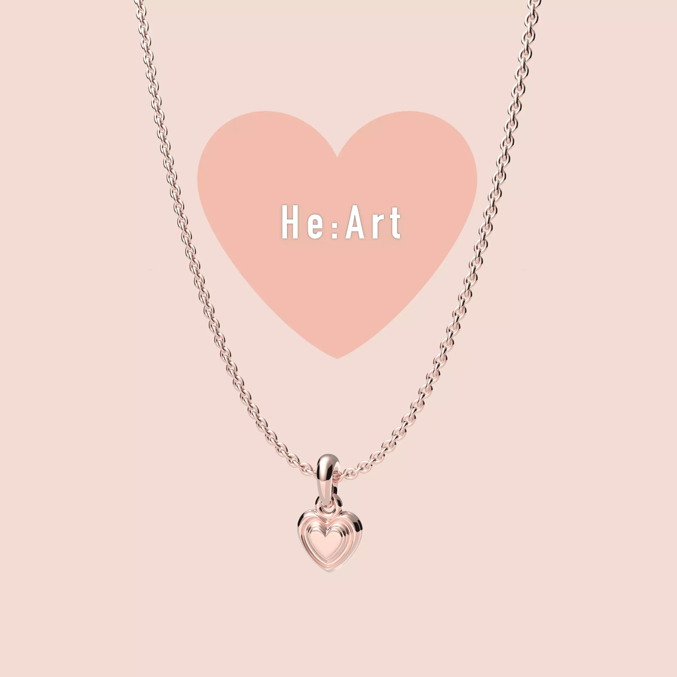 Double-Sided Heart Pendant 3D print model