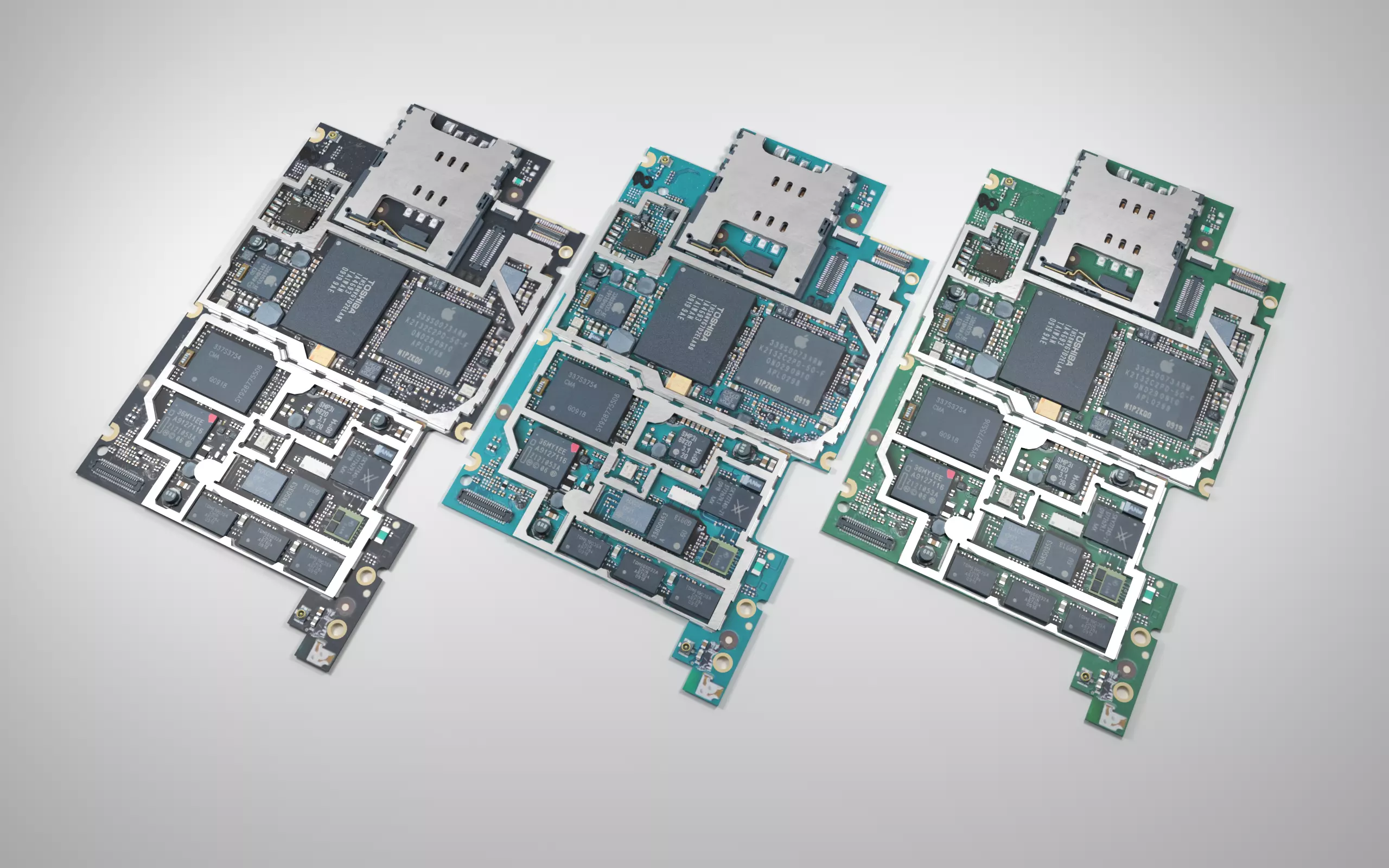 Electron board Low-poly 3D model_0