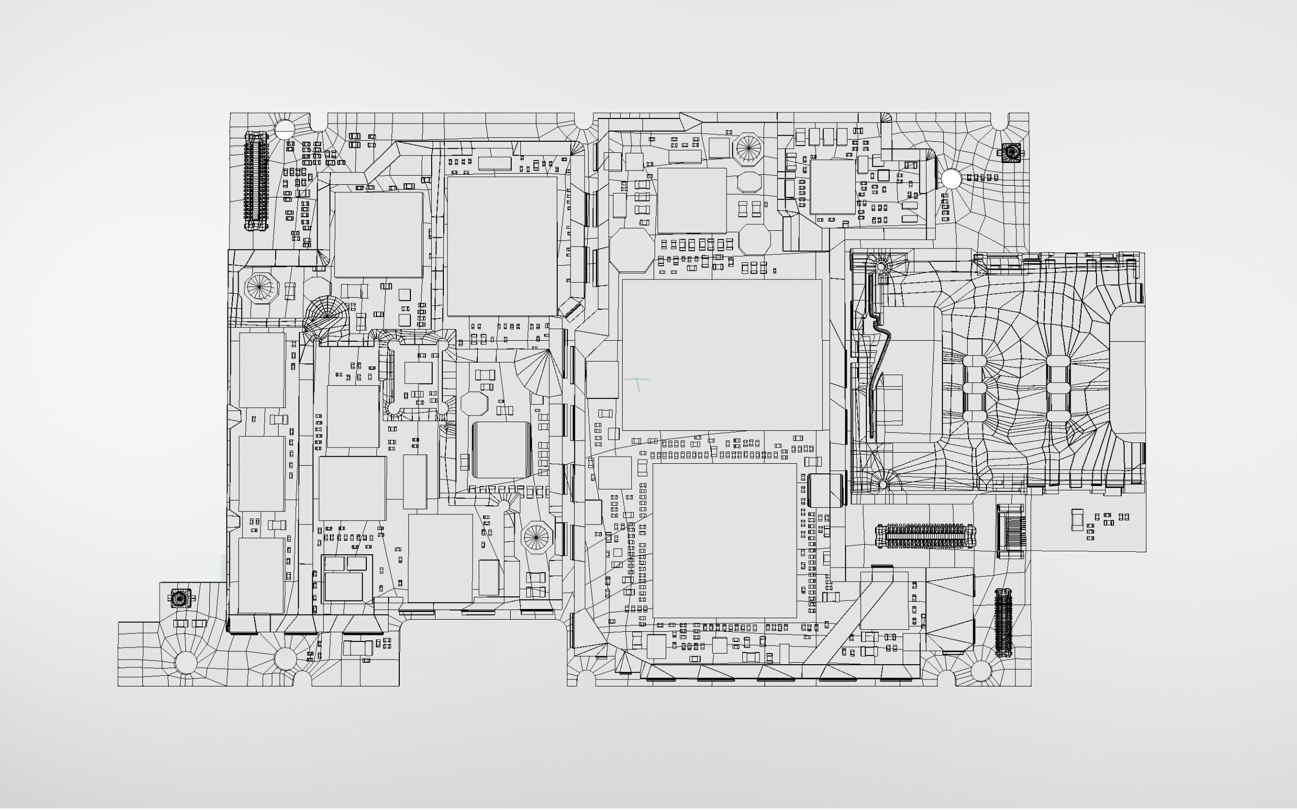 Electron board Low-poly 3D model_6