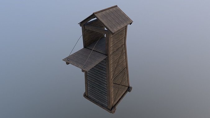 Siege Tower  Low-poly 3D model