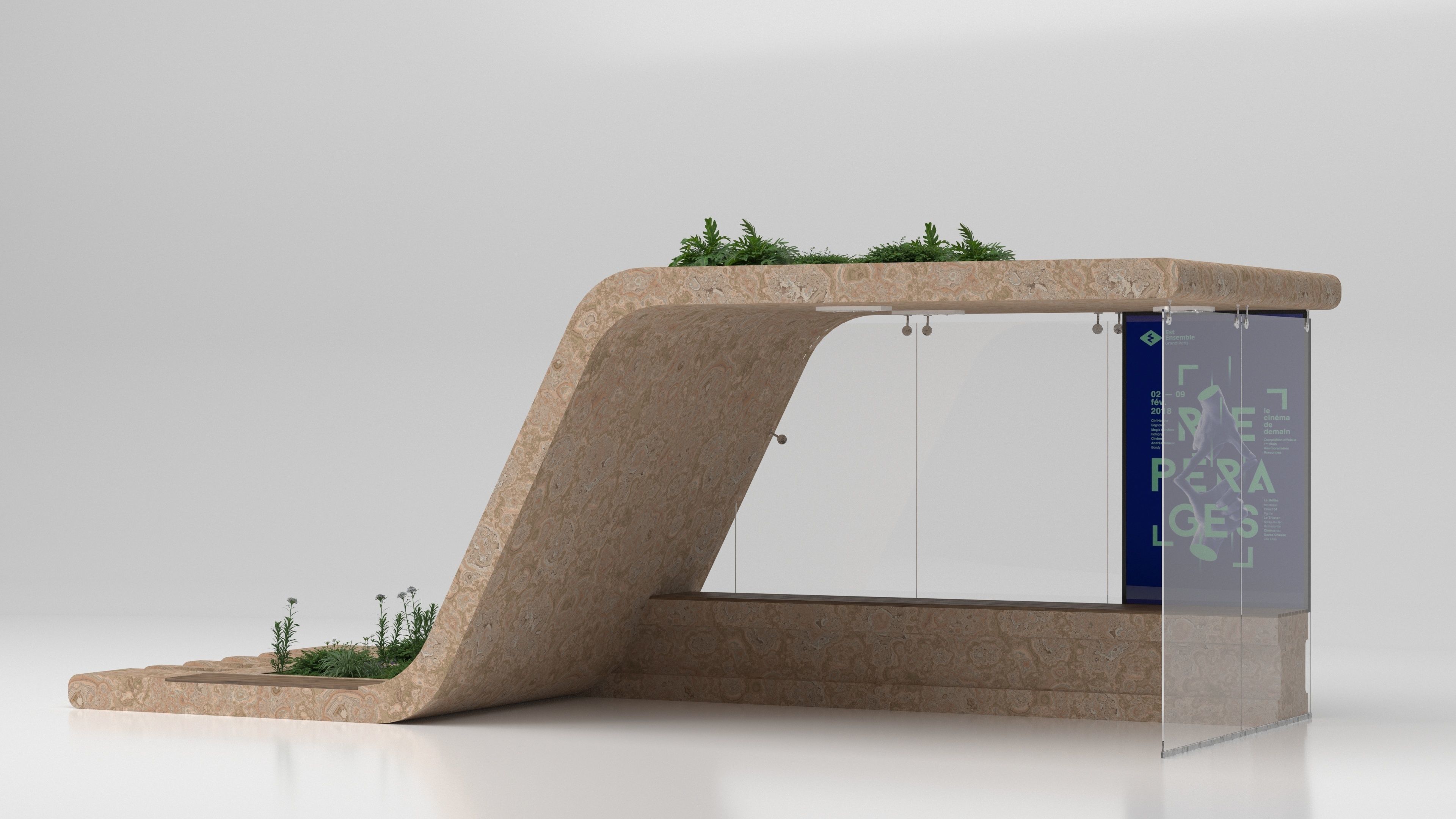 Busstop small 3D model_3