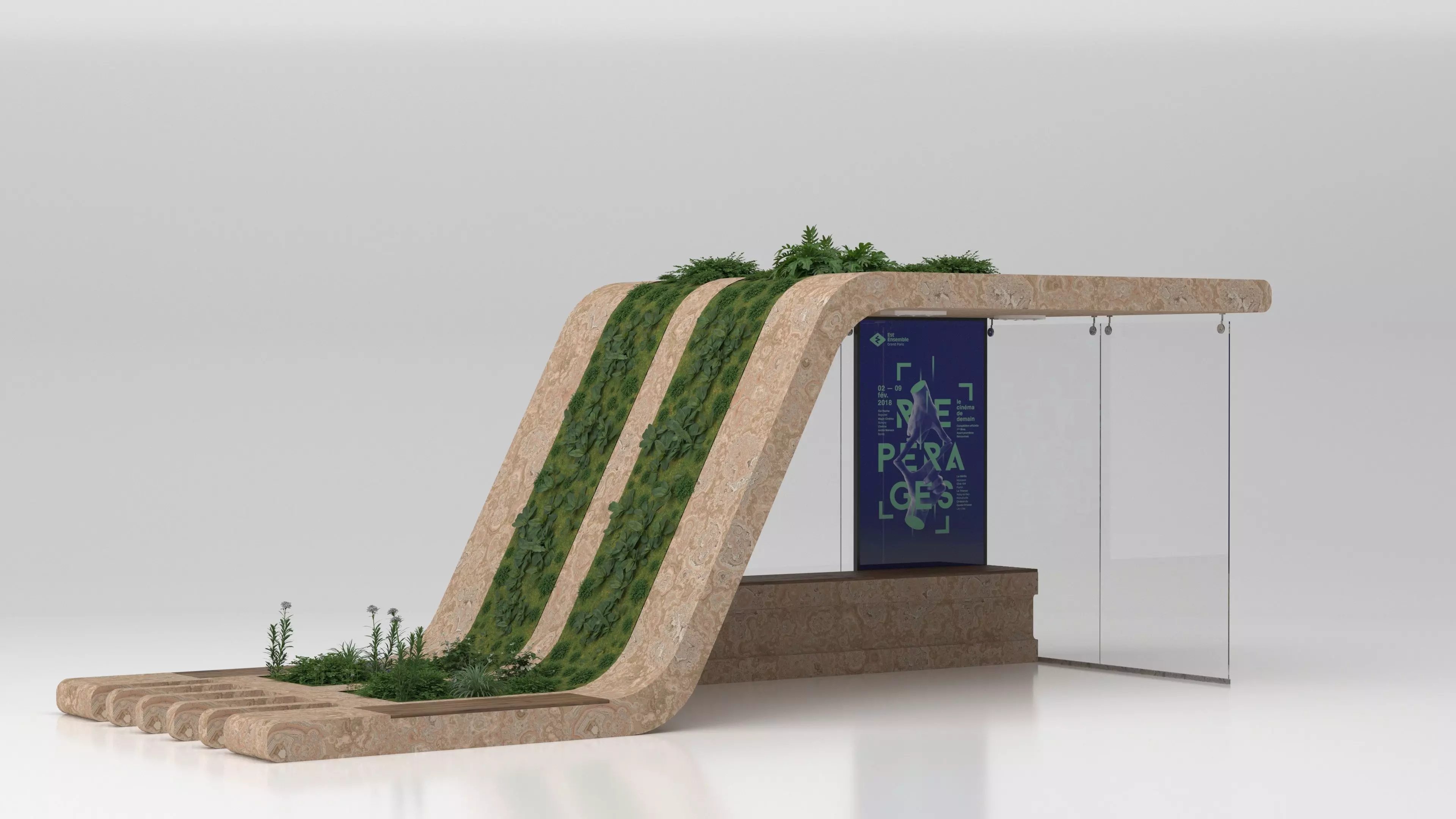 Busstop small 3D model_0